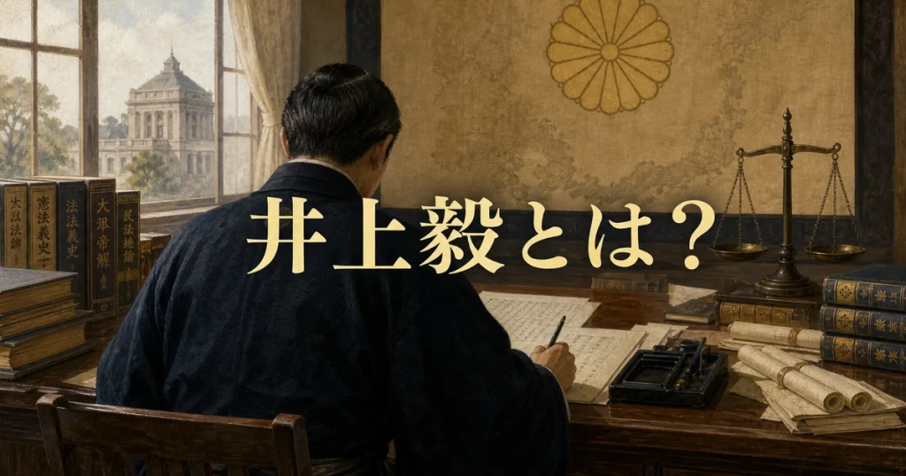 井上毅と教育勅語の起草を解説するアイキャッチ画像