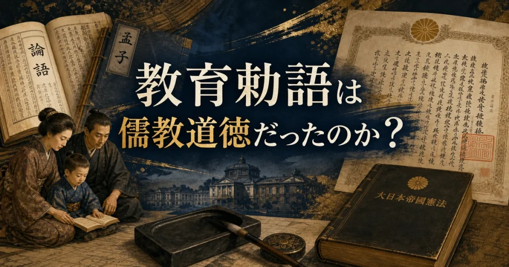 教育勅語と儒教道徳の関係を考えるアイキャッチ画像