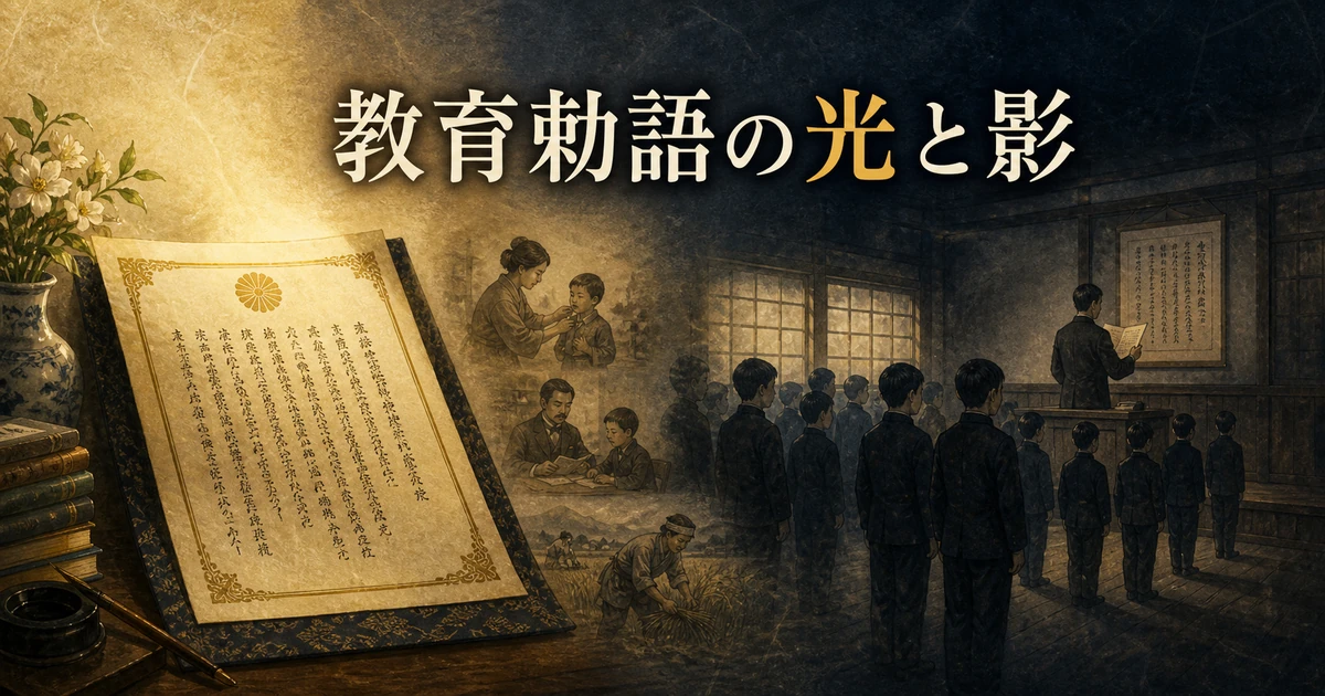 教育勅語の成立理念と学校での運用を考えるアイキャッチ画像